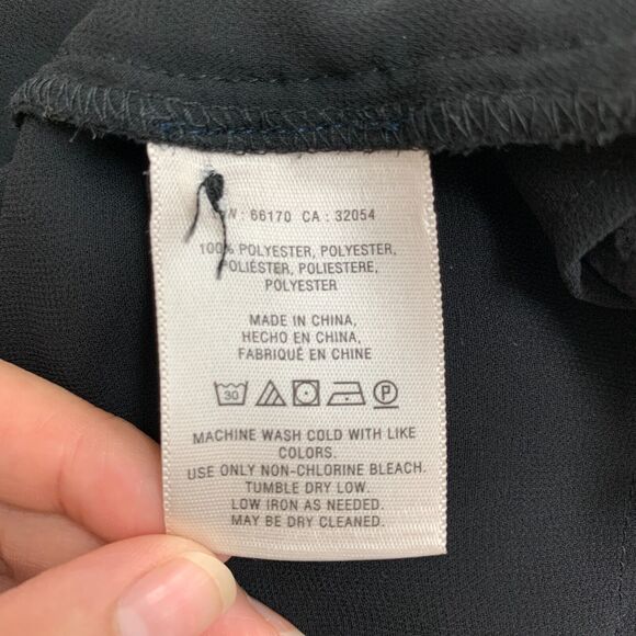 Anthropologie Maeve Nava Blouse Womens 8 Sheer Cold Shoulder Lined Keyhole Back - Picture 11 of 16